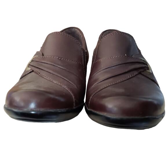2/20 Clarks Bendables Womens Wish Trance Brown Leather Clogs Booties Shoes - Picture 5 of 9